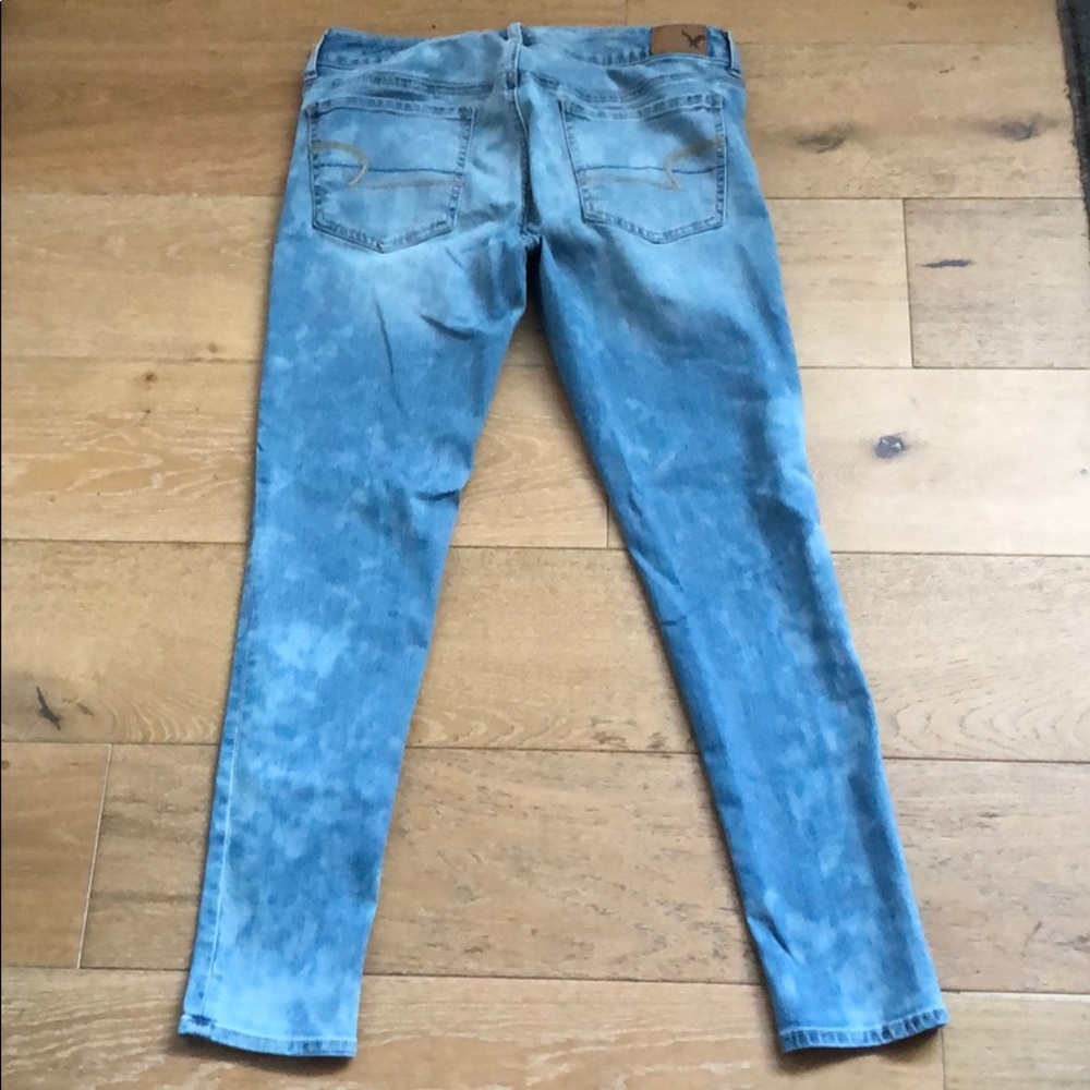 American Eagle Acid Washed Super Low Jeggings